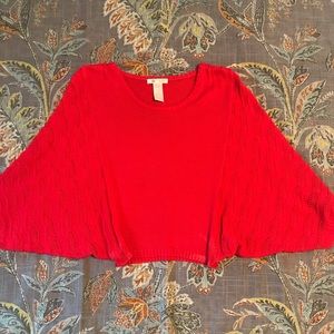 Cute cropped dolman sleeve sweater